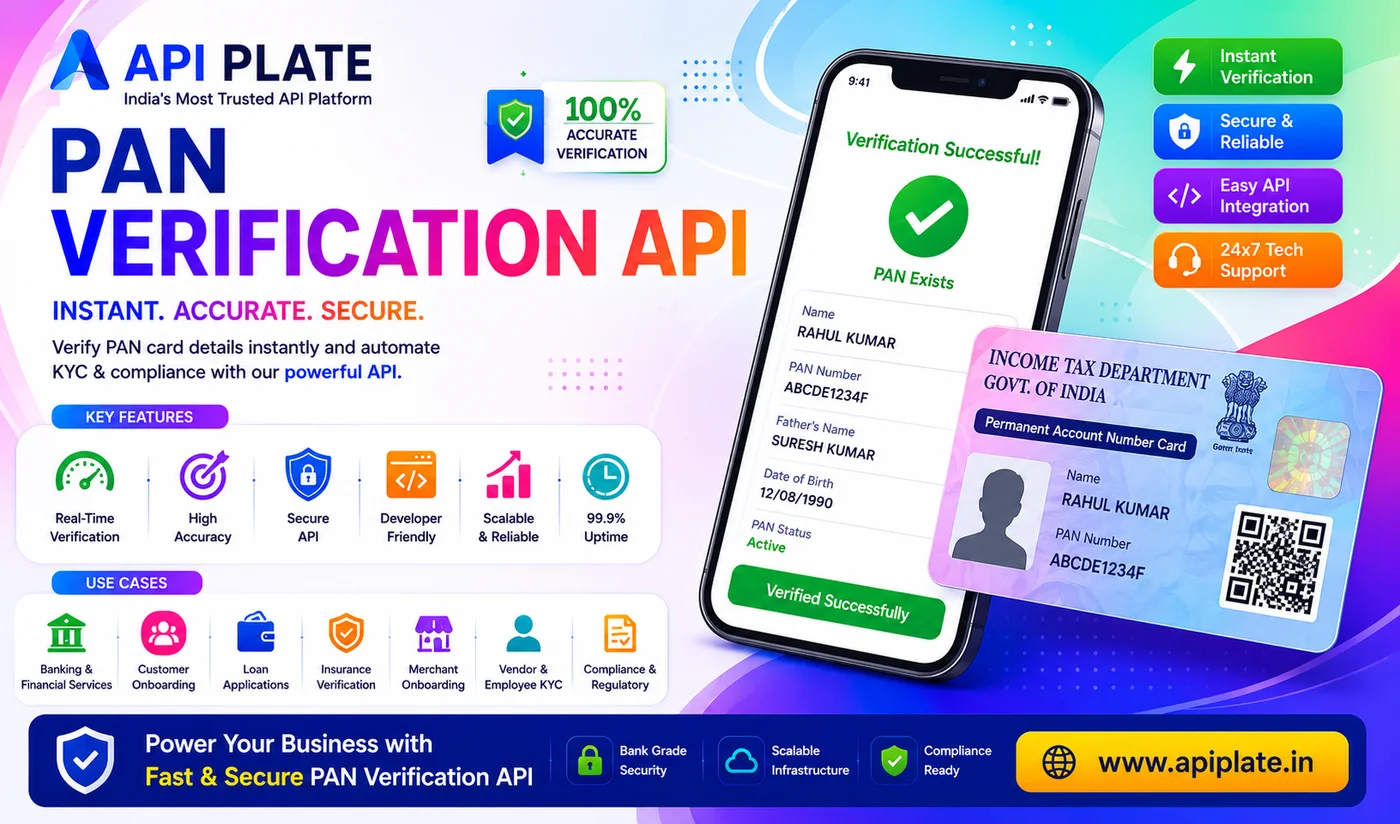 PAN Verification API service image - API Plate